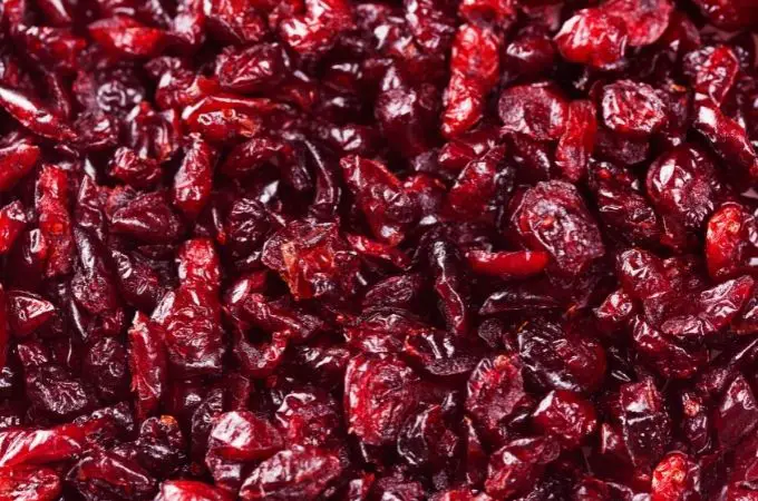 image of dried cranberries